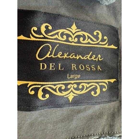 "ALEXANDER DEL ROSSA" women's PLUSH Gray Robe Belted Hooded Spa SZ L Pockets - Picture 5 of 9
